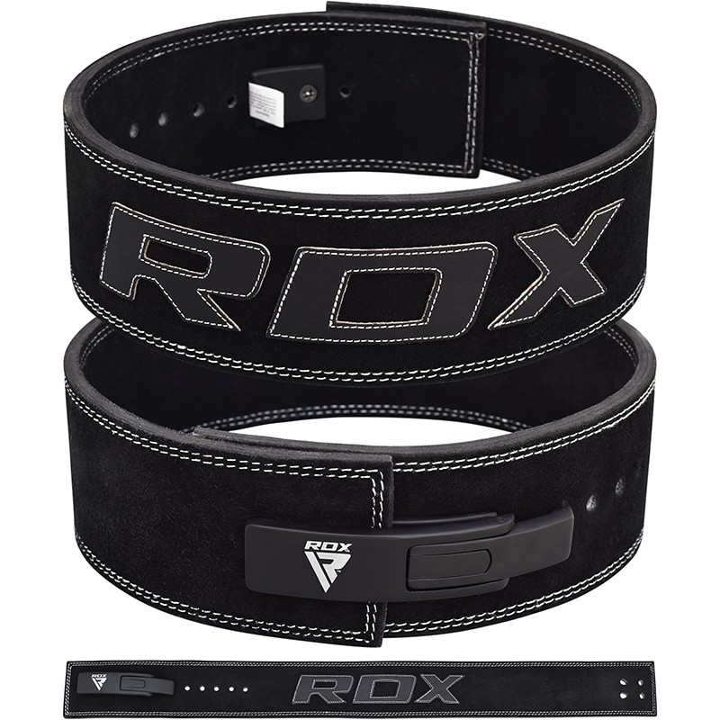 RDX 4 INCH IPL / USPA & World Powerlifting Congress APPROVED Powerlifting Leather Gym Belt-Black-M