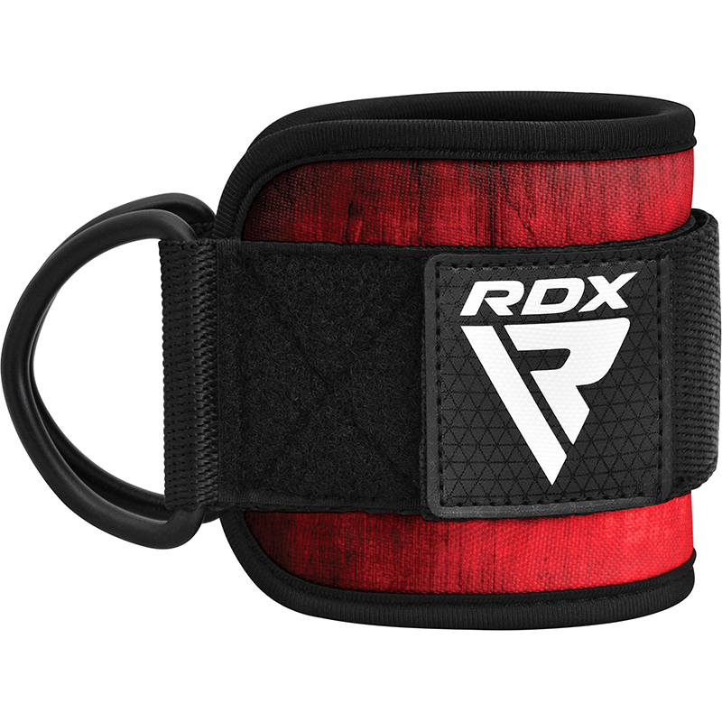 RDX A4 Ankle Straps For Gym Cable Machine-Red-Single