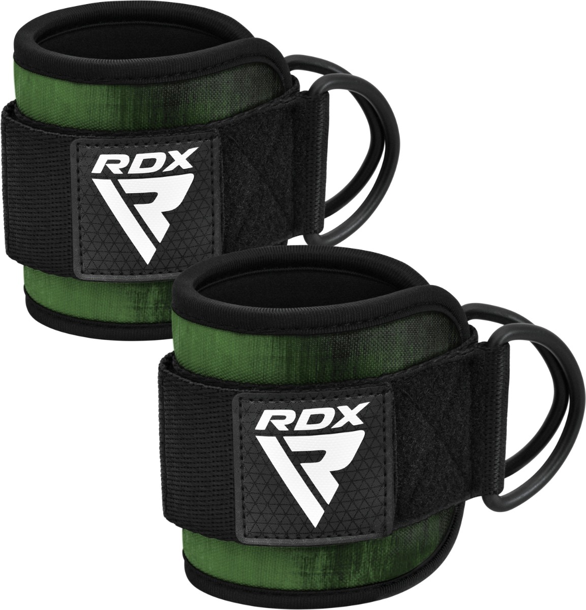 RDX A4 Ankle Straps For Gym Cable Machine-Army Green -Pair