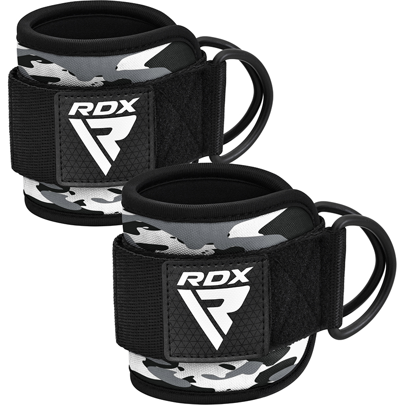 RDX A4 Ankle Straps For Gym Cable Machine-Grey-Pair
