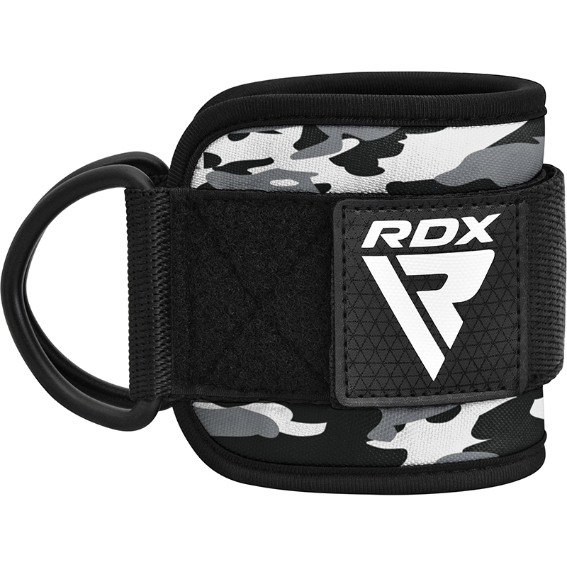 RDX A4 Ankle Straps For Gym Cable Machine-Grey-Single