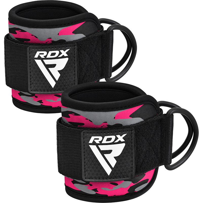 RDX A4 Ankle Straps For Gym Cable Machine-Pink-Pair