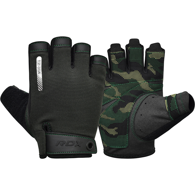 RDX T2 Weightlifting Gloves-Army Green -S