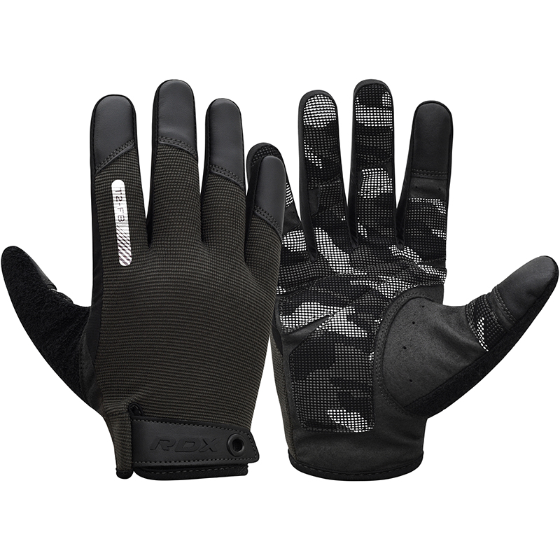 RDX T2 Touch Screen Friendly Full Finger Gym Gloves-Black-L