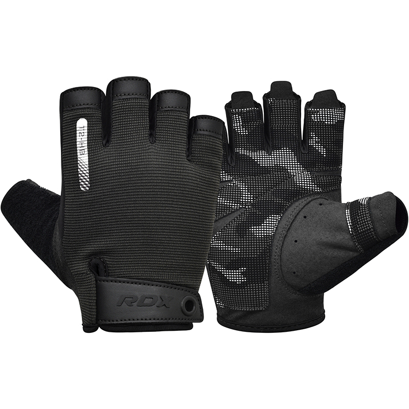 RDX T2 Weightlifting Gloves-Black-S