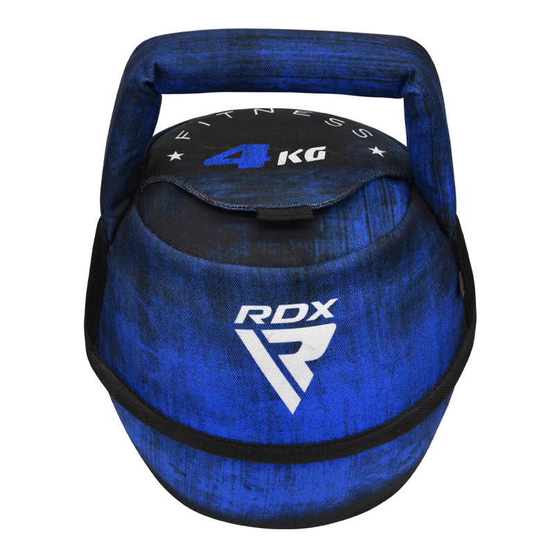 RDX F1 Blue / Black Sand Filled Kettlebell 4-10KG