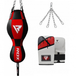 Rdx 3 In 1 Punch Bag With Mitts Set Red Black White Rdx Sports Us