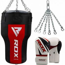 Rdx Ar Angle Boxing Bag Uppercut Hanging With Gloves Set Black Red White Rdx Sports Us