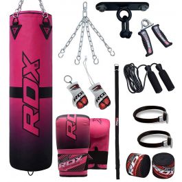 RDX Punching Bag Ladies Boxing Filled Gloves Womens Punch Heavy Speed Kick 4FT