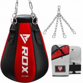 Rdx Mr Maize Punch Bag With Mitts Set Red Black White Rdx Sports Us