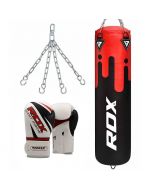 Punching Bag//thaiboxe Horizontal Red 20 kg Genuine Leather koolook 90x30cm