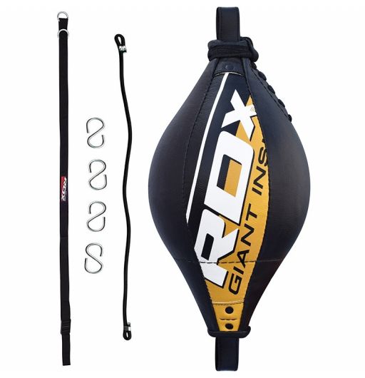 Real Leather Double End Dodge Speed Ball Floor to Ceiling MMA Boxing Punch Bag. 