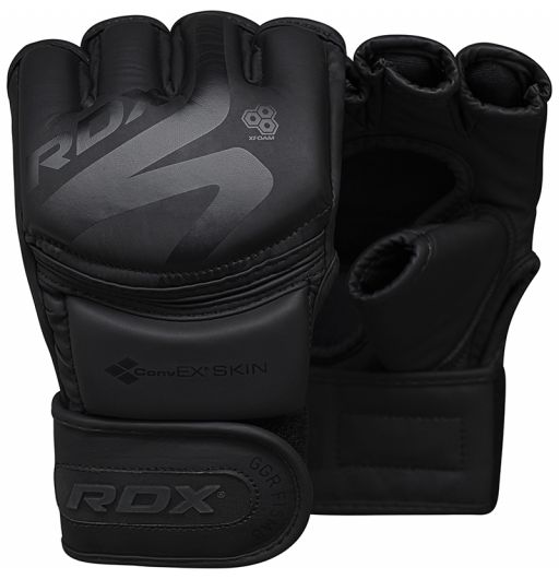 Grappling Gloves Fight Boxing Punch Bag Training H Rex Leather Gel Tech MMA 