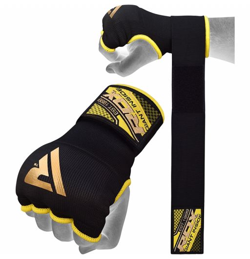 MRX INNER GLOVES FIST PROTECTIVE HAND WRAPS MUAY THAI BOXING MARTIAL ARTS BLACK 