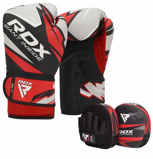 2pcs Boxing Gloves and Focus Pads Set Hook Jabs Mitts Punch Bag Gym Training BN 