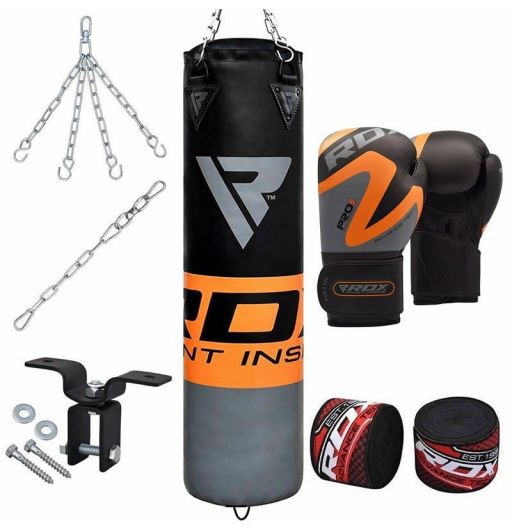 RDX Kids Free Standing Punch Bag 4ft Punching Training Grappling Dummy Gloves 