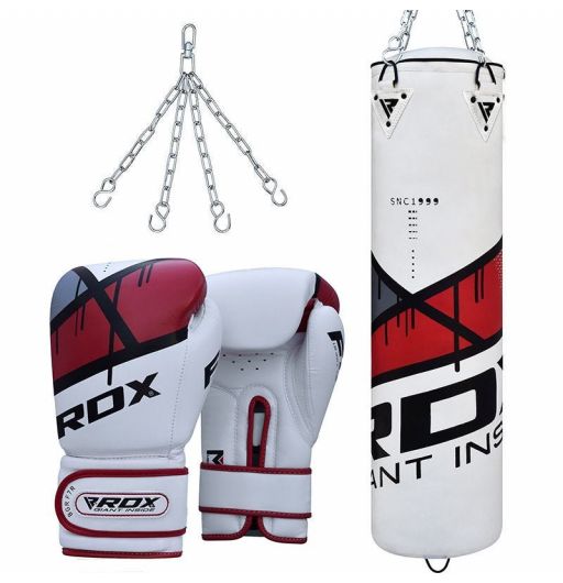 Maxx 15PCs Boxing Heavy Filled Punch Bag Angle Upper Cut MMA Glove Muay Bick 