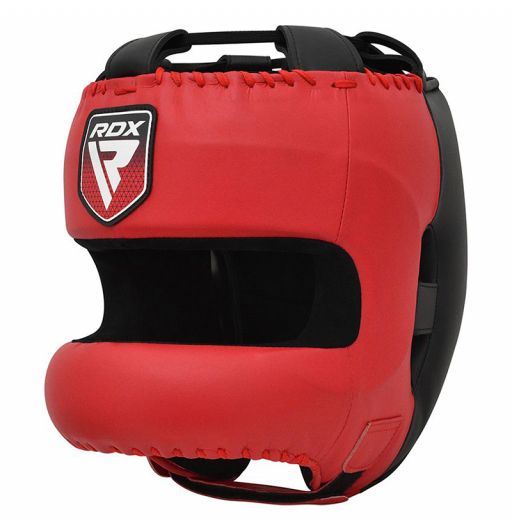 MMA Boxing Sparring Head guard Head Protector Head Gear Red M 