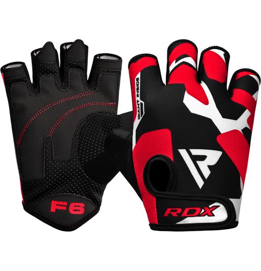 RDX Weight Lifting Gym Gloves Fitness Workout Cycling Training Yoga Black F5 Red 
