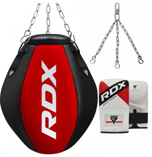 TurnerMAX Leather Double Ended Speed Punching Bag Boxing Punching Training MMA 