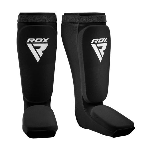 RDX Espinilleras para kickboxing, Muay Thai y almohadillas de  entrenamiento, protección de espuma de empeine Kara de cuero Maya,  protector de piernas