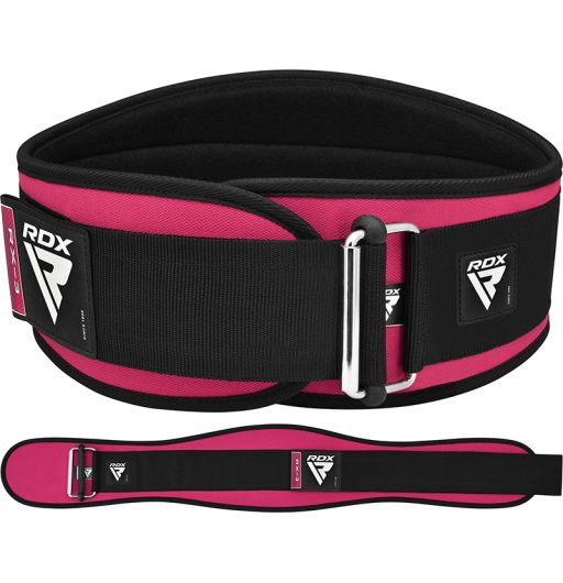Met-X Weight Lifting Fitness Gym belts Neoprene Double Support Red Gym Fitness 