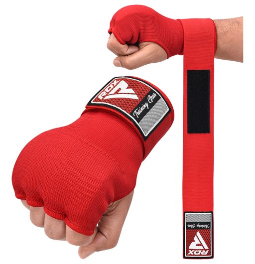 Boxing Hand Wraps Elasticated MMA Inner Gloves Fist Protector 3.5 meter Bandages Mitts 100% Cotton Red 