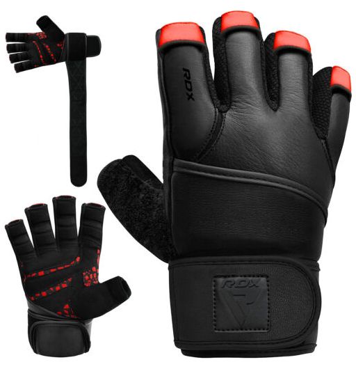 RDX Weight Lifting Gym Training Gloves BodyBuilding Fitness WorkOut Exercise F7R 