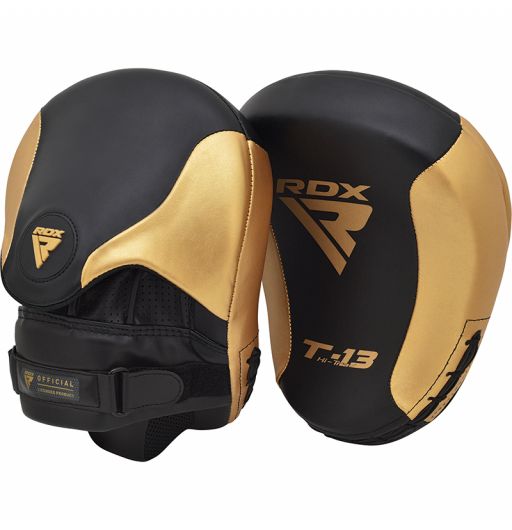 Curved Boxing Focus Pad Hook and Jab Kick MMA Training Punching Gloves & Wraps 