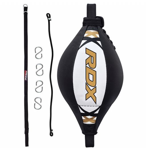 RDX Double End Speed Ball Leather Boxing MMA Dodge Bag Floor to Ceiling Rope Training Punching Workout 