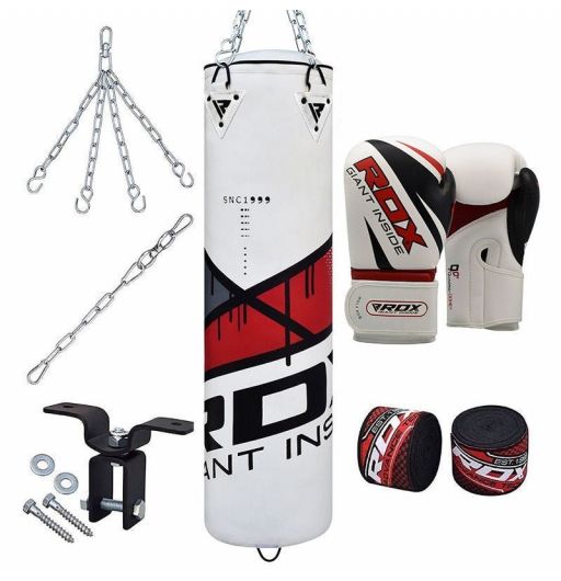 Chain,Bracket,Gloves MADX 4ft or 5ft Filled Heavy Boxing Punch Bag Custom Set 