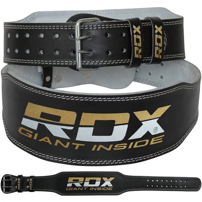 Weight Lifting Belts-Genuine Leather Padded 4" Wide Back Support for Men 