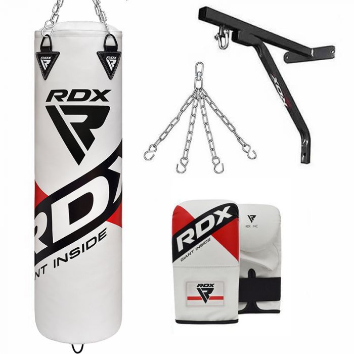 4ft Boxing Filled Punch Bag MMA Training Set Hanging Wall Hanging Bracket Chain 