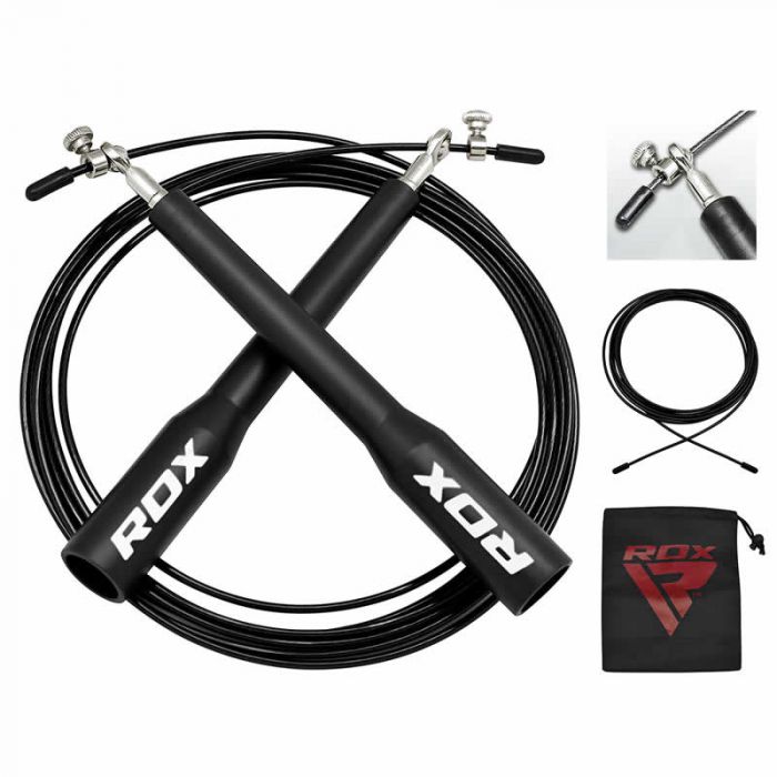Jump Rope without Tangling Adjustable Aluminum Handles-RDX fitness 
