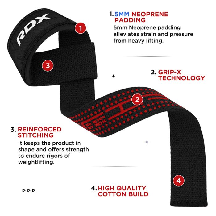 RDX S4 Weightlifting Wrist Straps weightlifting and strength training