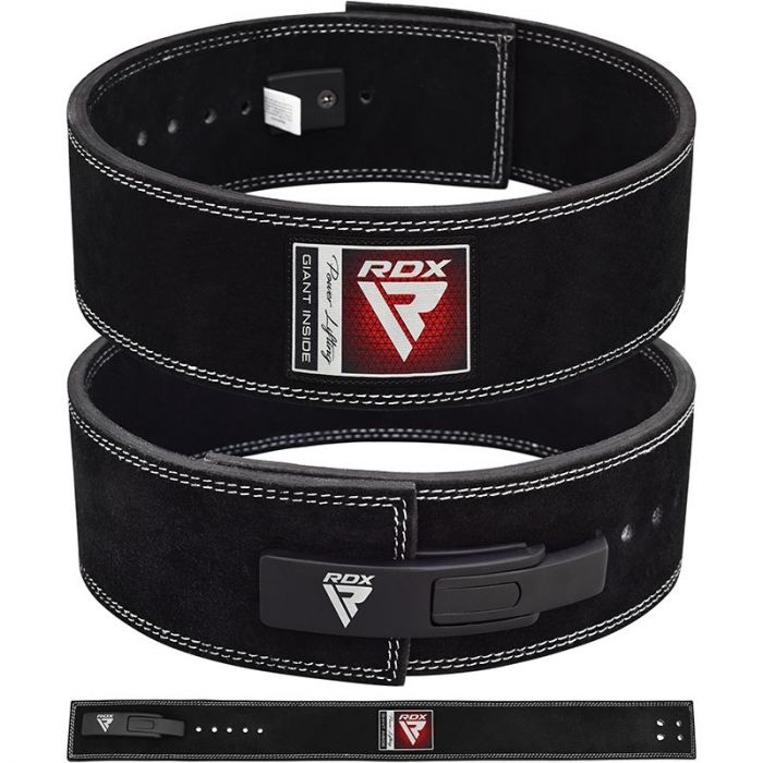 RDX gym belt 4 "Leather for Weightlifting energy back support 
