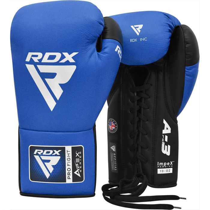 RDX Boxing Gloves Muay Thai Fighting Lace-Up Mitts Sparring Kickboxing Training 