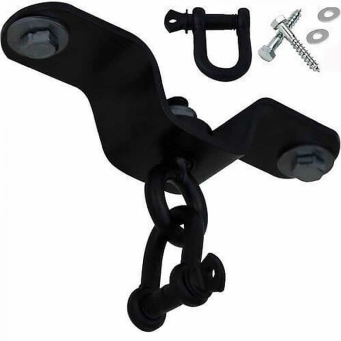 Boxing MMA Muay Thai Kickboxing Training Wall Mount Fitting RDX Ceiling Hook Swivel with D-Shackle 18 Gauge 5mm Heavy Duty 360 Hanging Steel Bracket for Punch Bags Double end Speed Ball Black 
