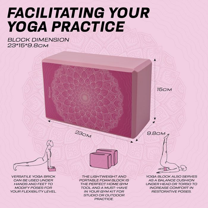 RDX D17 high density EVA foam yoga blocks NonSlip Brick RDX® Sports US