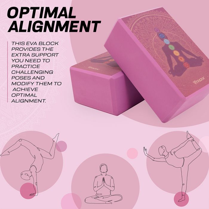 RDX D2 High Density EVA Foam Yoga Blocks NonSlip Brick RDX® Sports UK