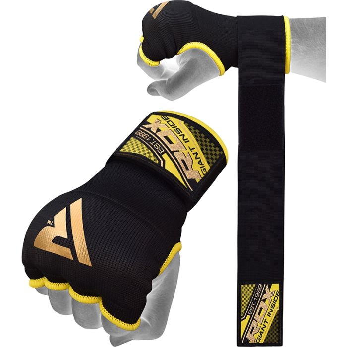 Boxing Hand Wrap Black GEL Padded inner gloves boxing Quick hand wraps MMA 