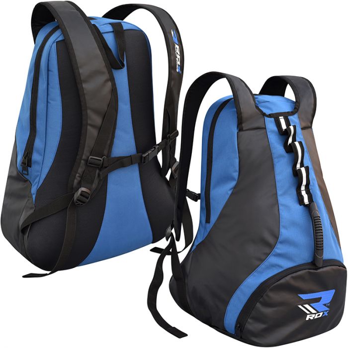 RDX Backpack Training Gym Kit Bag Waterproof Travel Sports Blue Black 