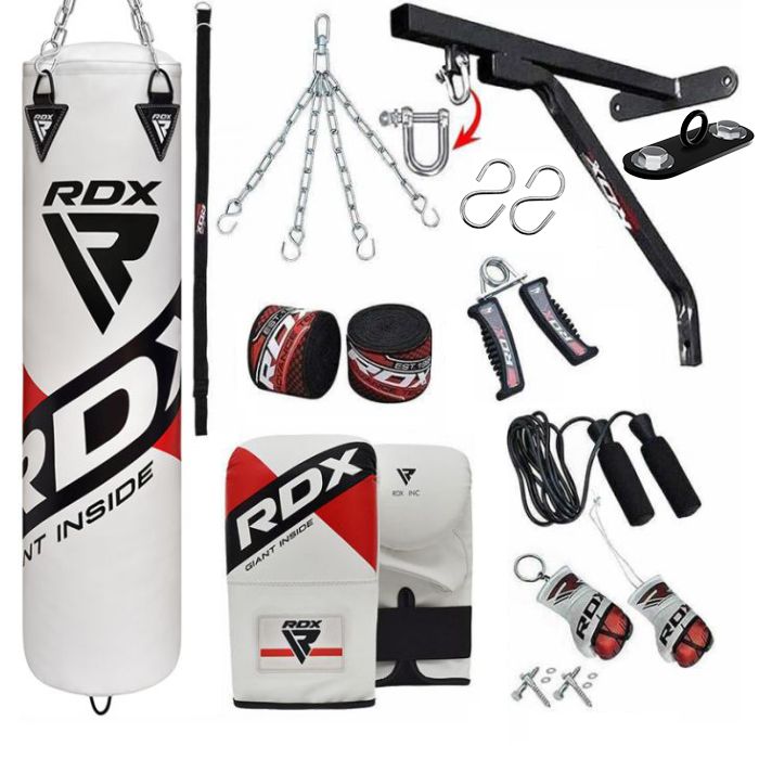 14pcs 4ft Filled Heavy Punch Bag Professional Set Chains Bracket Gloves MMA Gym 