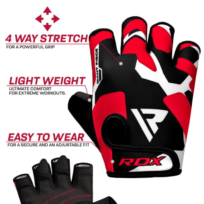 RDX F6 Short Finger Weightlifting Workout Gym Gloves