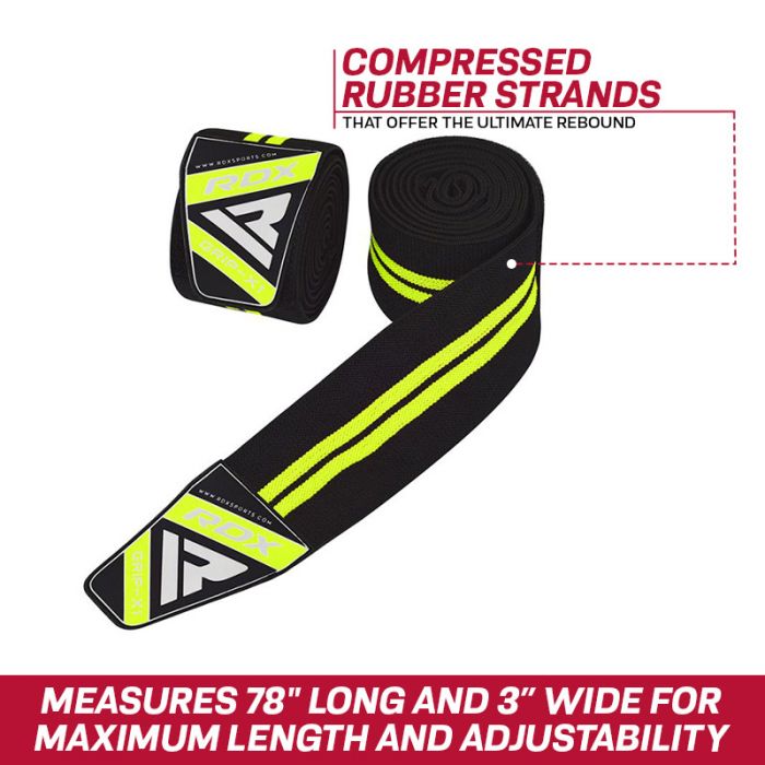 RDX K3G Elasticated Green Knee Wraps RDX® Sports US