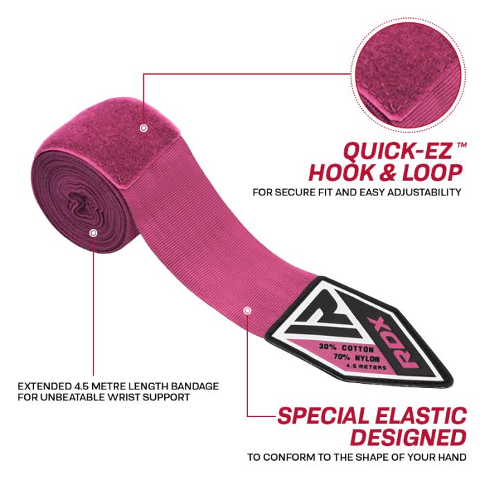 RDX RP Pink Hand Wraps for Women RDX® Sports US