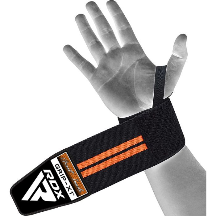 Weight Lifting Wrist Wraps Hand Support Gym Straps Brace Cotton Black Orange Lin 