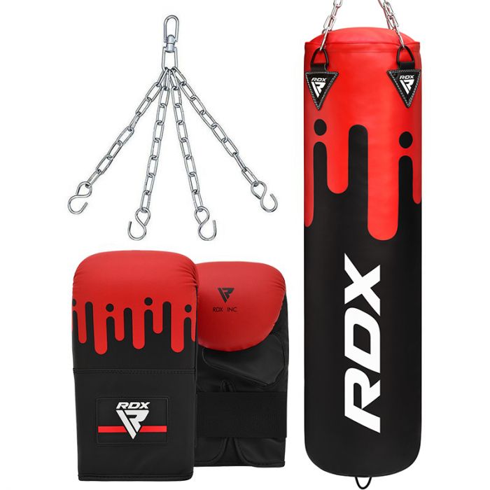 RDX Punching Bag Heavy Training Boxing Gloves Kit Hand Wraps MMA Focus Pads Kick 