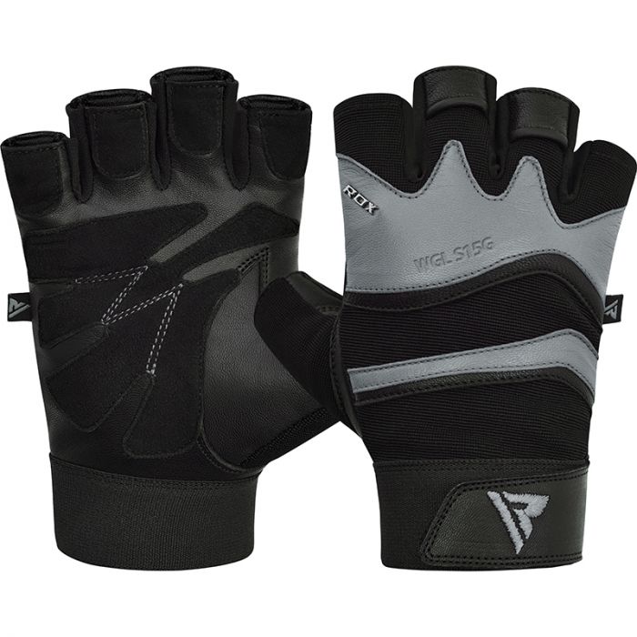 Multiple Sizes/Colors RDX S15 Leather Weightlifting Workout Gym Gloves 