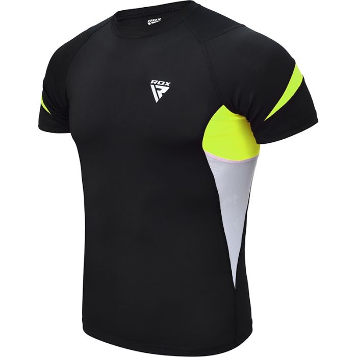 RDX Rash Guard Swimwear Base Layer Surf Sports Compression Shirt Short Sleeve 